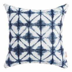 World Market Sunbrella Indigo Tile Outdoor Throw Pillow