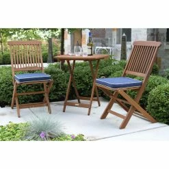 World Market Cavallo 3 Piece Outdoor Bistro Set With Blue Cushions -Outdoor Elegant Store unnamed file 3040