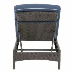 World Market Pinamar Gray All Weather Outdoor Chaise and Navy Cushion -Outdoor Elegant Store unnamed file 3045