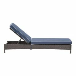 World Market Pinamar Gray All Weather Outdoor Chaise and Navy Cushion -Outdoor Elegant Store unnamed file 3046