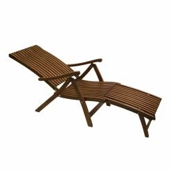 World Market Catania Eucalyptus Wood Outdoor Steamer Lounger -Outdoor Elegant Store unnamed file 3049
