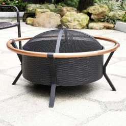 World Market Yuma Black and Copper Fire Pit -Outdoor Elegant Store unnamed file 3058