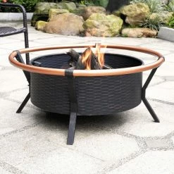 World Market Yuma Black and Copper Fire Pit -Outdoor Elegant Store unnamed file 3059