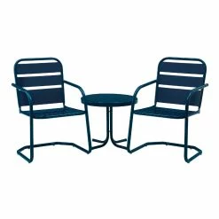 World Market Ensley Black Modern Metal 3 Piece Outdoor Furniture Set -Outdoor Elegant Store unnamed file 3067