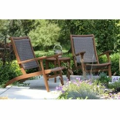 World Market Erich Eucalyptus and All Weather Wicker Outdoor Lounge Chair -Outdoor Elegant Store unnamed file 3075