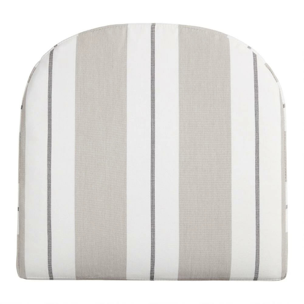 World Market Sunbrella Linen Stripe Gusseted Outdoor Chair Cushion 3 World Market Sunbrella Linen Stripe Gusseted Outdoor Chair Cushion