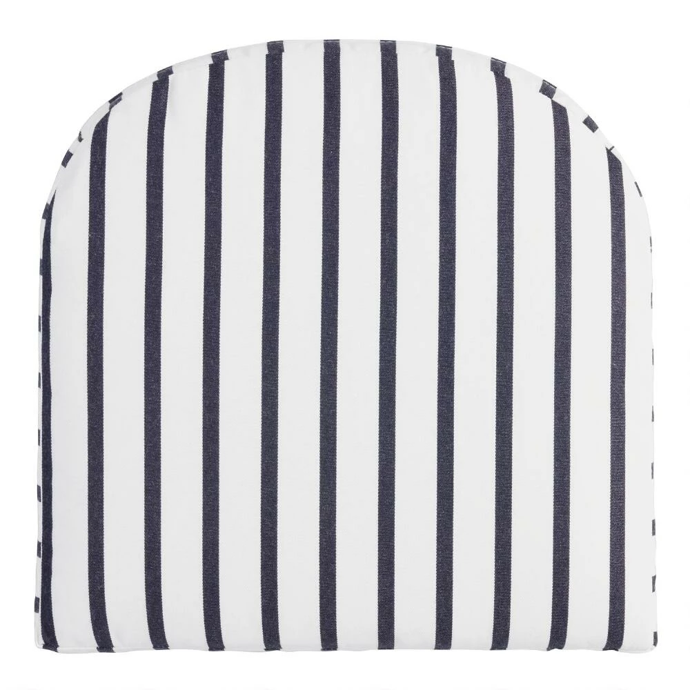 World Market Sunbrella Indigo Lido Stripe Gusseted Outdoor Chair Cushion 3 World Market Sunbrella Indigo Lido Stripe Gusseted Outdoor Chair Cushion
