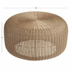 World Market Maldive Round All Weather Wicker Outdoor Coffee Table -Outdoor Elegant Store unnamed file 314