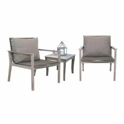 World Market Loft Gray Rope 3 Piece Outdoor Furniture Set