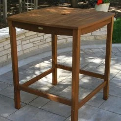 World Market Oreton Square Eucalyptus Wood Outdoor Pub Dining Table -Outdoor Elegant Store unnamed file 3194