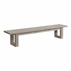 World Market Marciana Graywashed Eucalyptus Outdoor Dining Bench