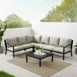 World Market Riviera Black Metal 5 Piece Modular Outdoor Sectional Set -Outdoor Elegant Store unnamed file 3229