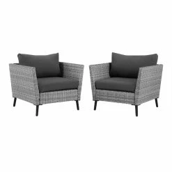 World Market Malique Gray All Weather Wicker Outdoor Armchair Set of 2 -Outdoor Elegant Store unnamed file 3240