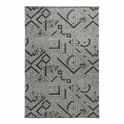 World Market La Paz Geo Black Modern Reversible Indoor Outdoor Rug