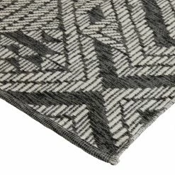 World Market La Paz Geo Black Modern Reversible Indoor Outdoor Rug -Outdoor Elegant Store unnamed file 3247