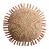 World Market Round Natural Multi Fringe Indoor Outdoor Throw Pillow -Outdoor Elegant Store unnamed file 3248