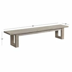 World Market Marciana Graywashed Eucalyptus Outdoor Dining Bench -Outdoor Elegant Store unnamed file 325