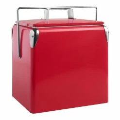 World Market Red Retro Drink Cooler