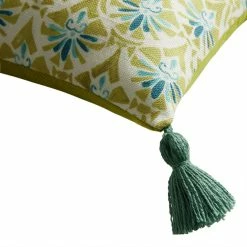 World Market Lovina Geo Green Print Indoor Outdoor Lumbar Pillow -Outdoor Elegant Store unnamed file 3271
