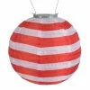 World Market Round Red and White Stripe Fabric Solar LED Lantern 1 World Market Round Red and White Stripe Fabric Solar LED Lantern -Outdoor Elegant Store unnamed file 3279