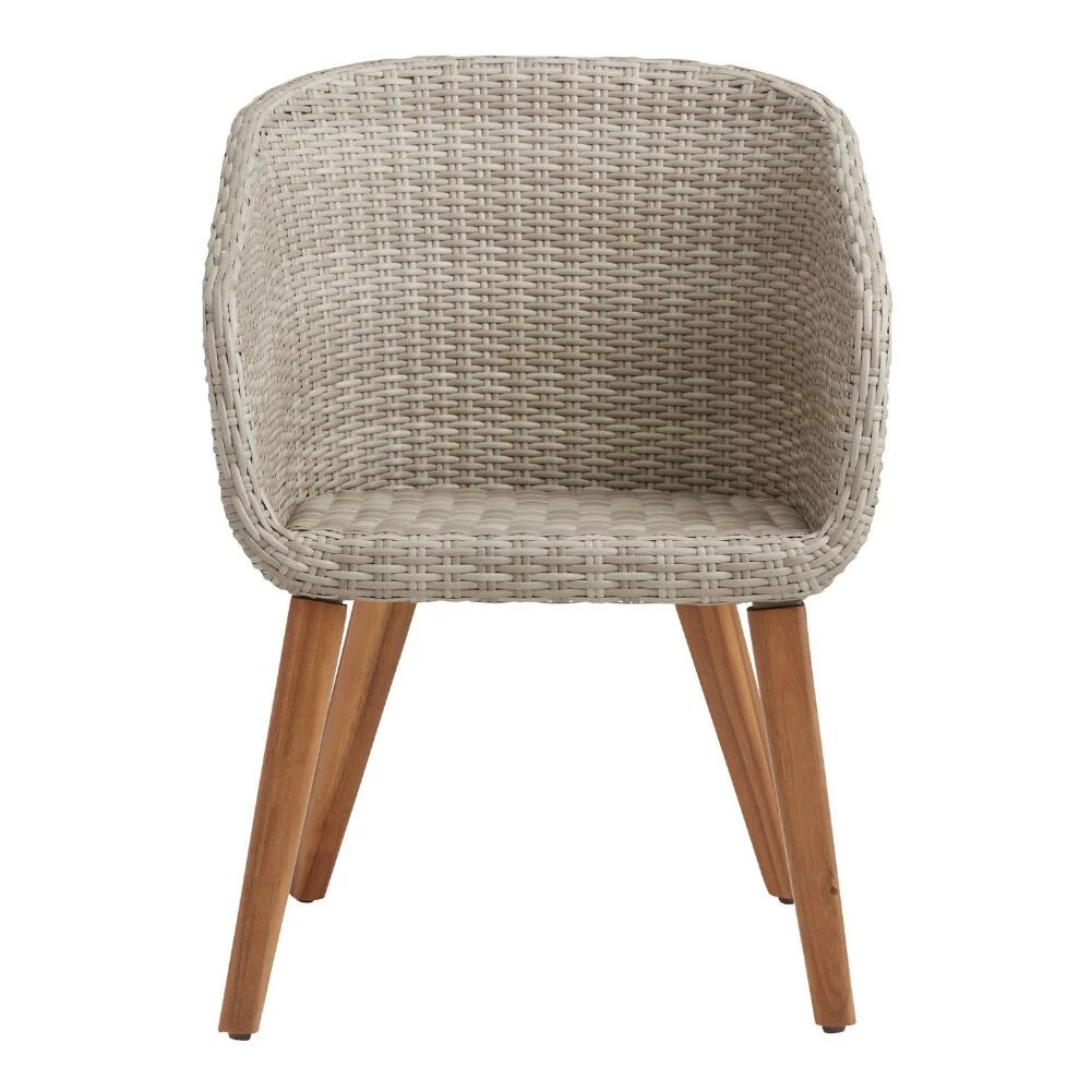 World Market Kendari All Weather Wicker Outdoor Dining Armchair Set of 2 5 World Market Kendari All Weather Wicker Outdoor Dining Armchair Set of 2 - Image 3