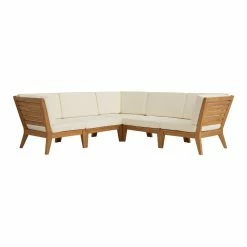 World Market Somers Teak 5 Piece Square Modular Outdoor Sectional Sofa -Outdoor Elegant Store unnamed file 3289