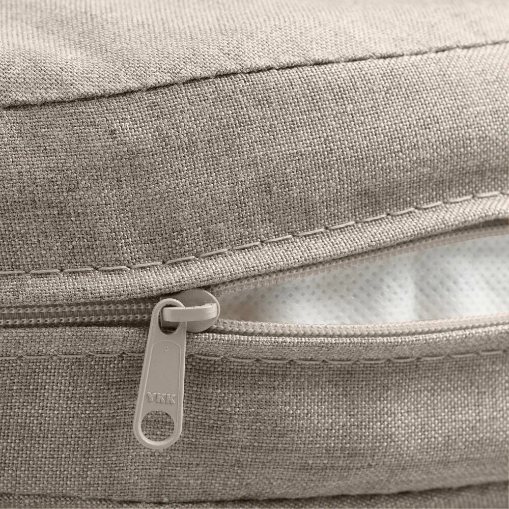 World Market Sunbrella Khaki Ash Cast Gusseted Outdoor Chair Cushion 5 World Market Sunbrella Khaki Ash Cast Gusseted Outdoor Chair Cushion - Image 3