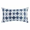 World Market Sunbrella Indigo Tile Outdoor Lumbar Pillow