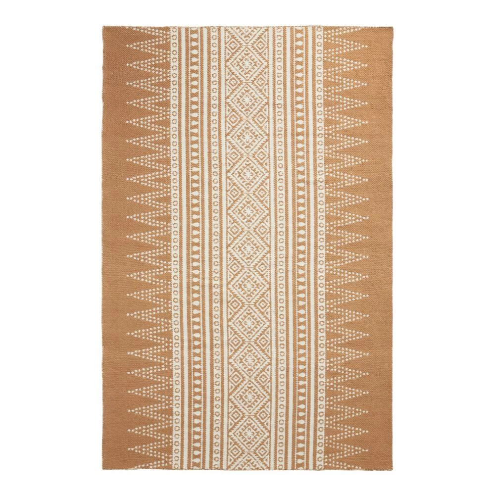 World Market Bali Terracotta and White Ikat Reversible Indoor Outdoor Rug 2 World Market Bali Terracotta and White Ikat Reversible Indoor Outdoor Rug