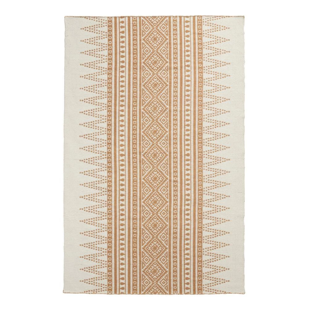 World Market Bali Terracotta and White Ikat Reversible Indoor Outdoor Rug 3 World Market Bali Terracotta and White Ikat Reversible Indoor Outdoor Rug - Image 2