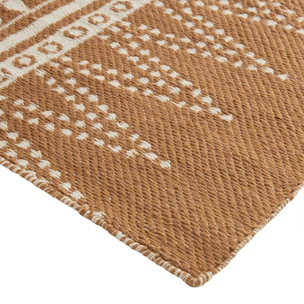 World Market Bali Terracotta and White Ikat Reversible Indoor Outdoor Rug 4 World Market Bali Terracotta and White Ikat Reversible Indoor Outdoor Rug - Image 3