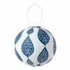 World Market Round Indigo Blue Leaf Fabric Solar LED Lantern 1 World Market Round Indigo Blue Leaf Fabric Solar LED Lantern -Outdoor Elegant Store unnamed file 3336