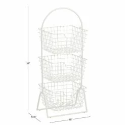 World Market White Wire Basket 3 Tier Wilson Storage Tower -Outdoor Elegant Store unnamed file 3379