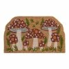 World Market Red and Ivory Toadstool Mushrooms Coir Doormat
