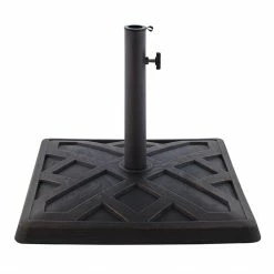 World Market Square Antique Bronze Geometric Patio Umbrella Stand -Outdoor Elegant Store unnamed file 3439