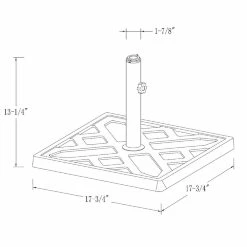 World Market Square Antique Bronze Geometric Patio Umbrella Stand -Outdoor Elegant Store unnamed file 3440