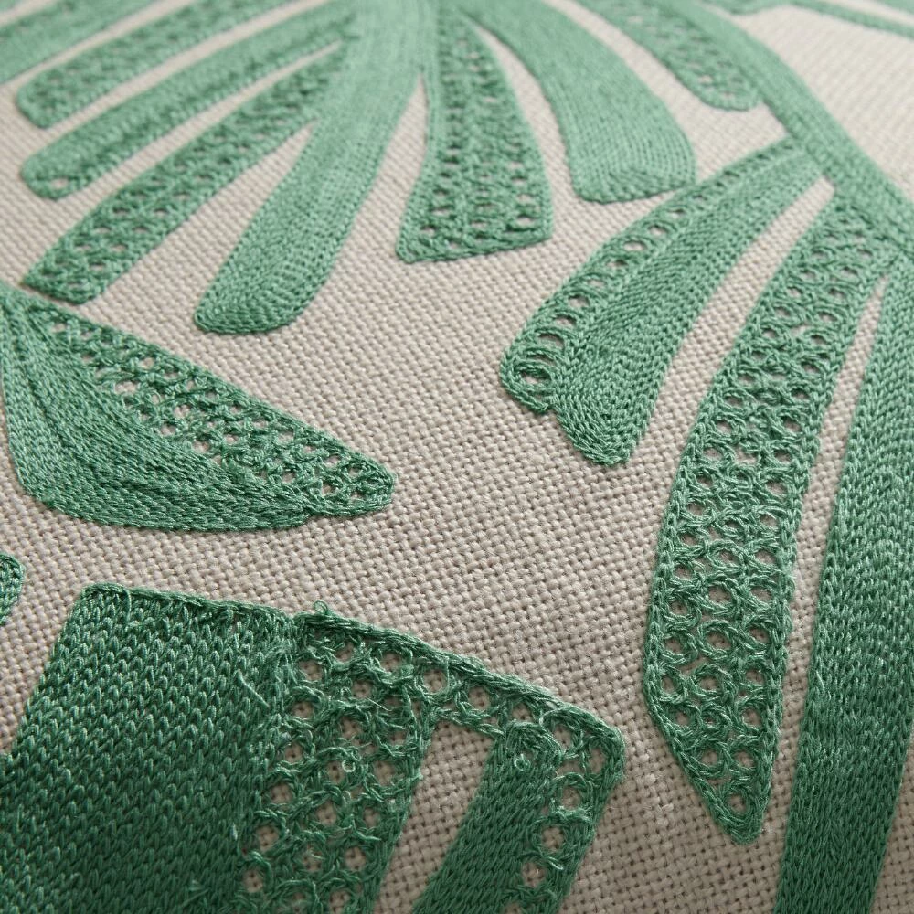World Market Jakarta Palm Green and Ivory Indoor Outdoor Throw Pillow 5 World Market Jakarta Palm Green and Ivory Indoor Outdoor Throw Pillow - Image 3