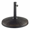 World Market Round Antique Bronze Wicker Weave Patio Umbrella Stand 1 World Market Round Antique Bronze Wicker Weave Patio Umbrella Stand -Outdoor Elegant Store unnamed file 3454