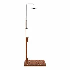 World Market Eucalyptus Wood and Stainless Steel Outdoor Shower -Outdoor Elegant Store unnamed file 3490