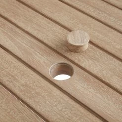 World Market Light Brown Eucalyptus Segovia Outdoor Dining Table -Outdoor Elegant Store unnamed file 359