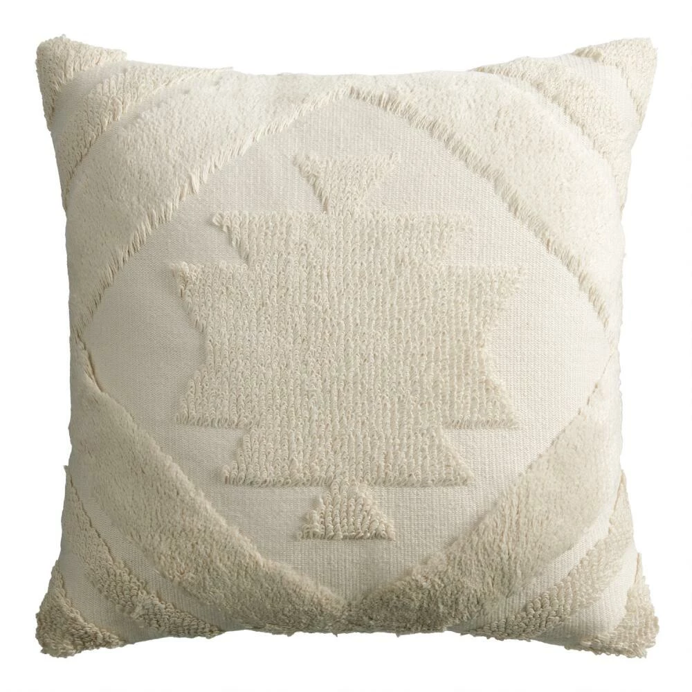 World Market Ivory Geometric Medallion Indoor Outdoor Throw Pillow 3 World Market Ivory Geometric Medallion Indoor Outdoor Throw Pillow