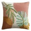 World Market Embroidered Monstera Leaf Indoor Outdoor Throw Pillow -Outdoor Elegant Store unnamed file 380