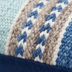 World Market Blue Woven Stripe Indoor Outdoor Lumbar Pillow -Outdoor Elegant Store unnamed file 404