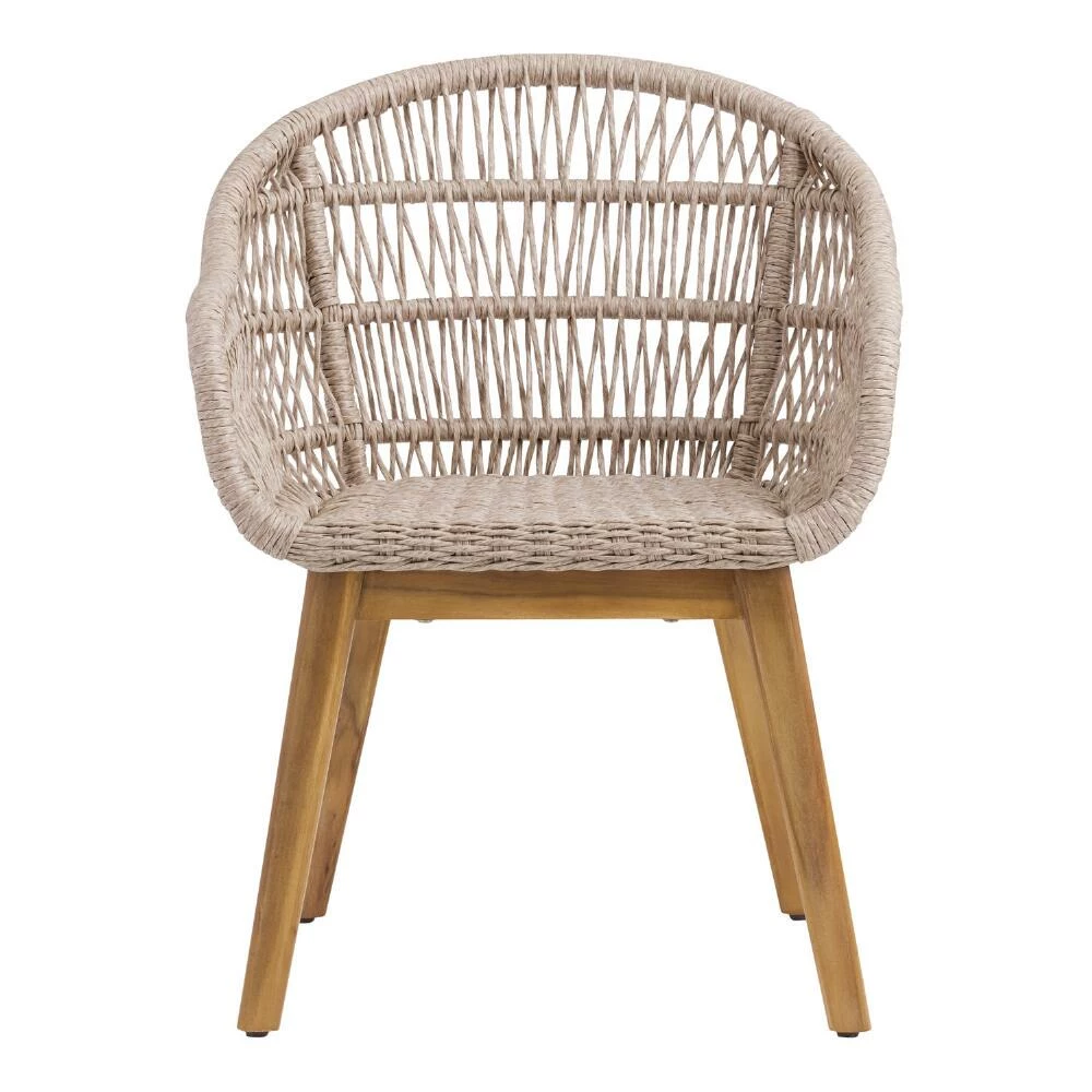 World Market Savoca All Weather Wicker Outdoor Dining Armchair Set of 2 4 World Market Savoca All Weather Wicker Outdoor Dining Armchair Set of 2 - Image 2