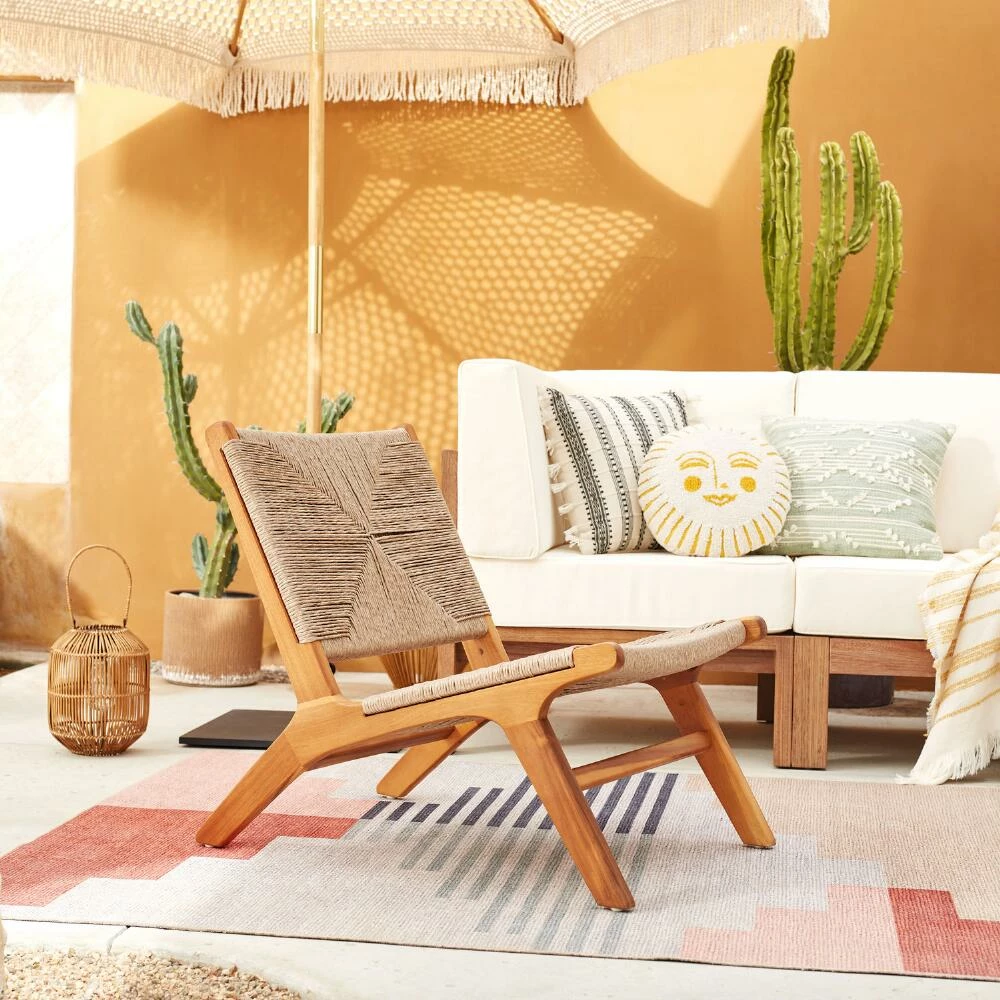 World Market Girona Natural Woven Outdoor Accent Chair Set Of 2 4 World Market Girona Natural Woven Outdoor Accent Chair Set Of 2 - Image 2