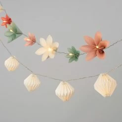 World Market Origami Flowers LED 10 Bulb Battery Operated String Lights -Outdoor Elegant Store unnamed file 444