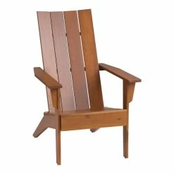 World Market Modern Slatted Wood Adirondack Chair