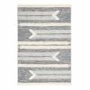 World Market Gray and Cream Shag Stripe Hanai Indoor Outdoor Rug -Outdoor Elegant Store unnamed file 478