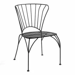 World Market Cadiz Black Metal Outdoor Stacking Chair Set of 2