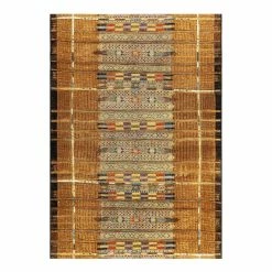 World Market Golden Yellow Stripe Indoor Outdoor Area Rug